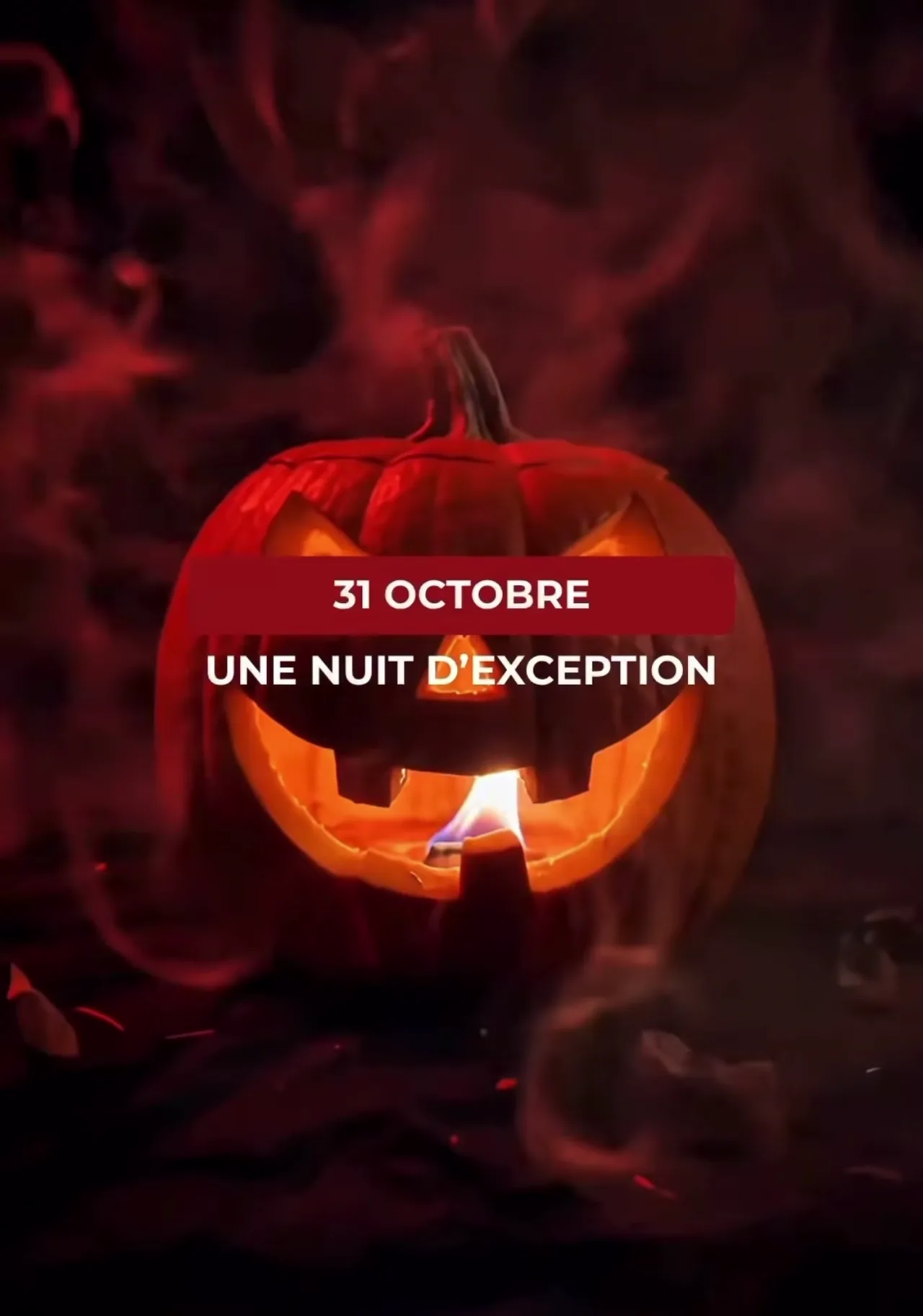 Citrouille éclairée annonçant la nuit d’exception du 31 octobre