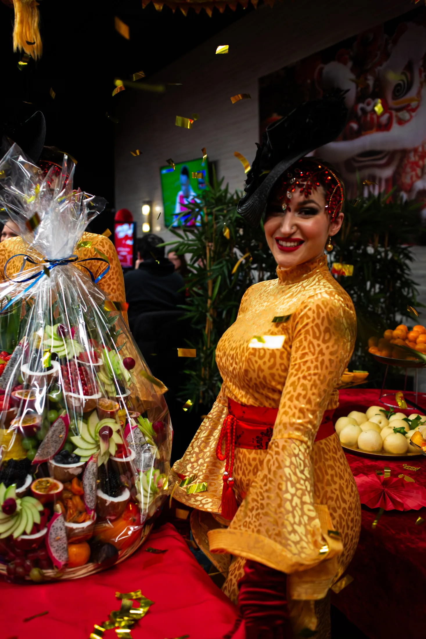 Cadeaux présentés pendant la tombola du Nouvel An chinois 2026